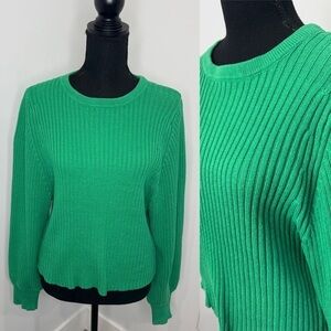 VICI Women's Green Puff Sleeve Sweater (XS)